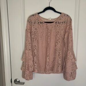 Elegant Lace Blouse in Pink